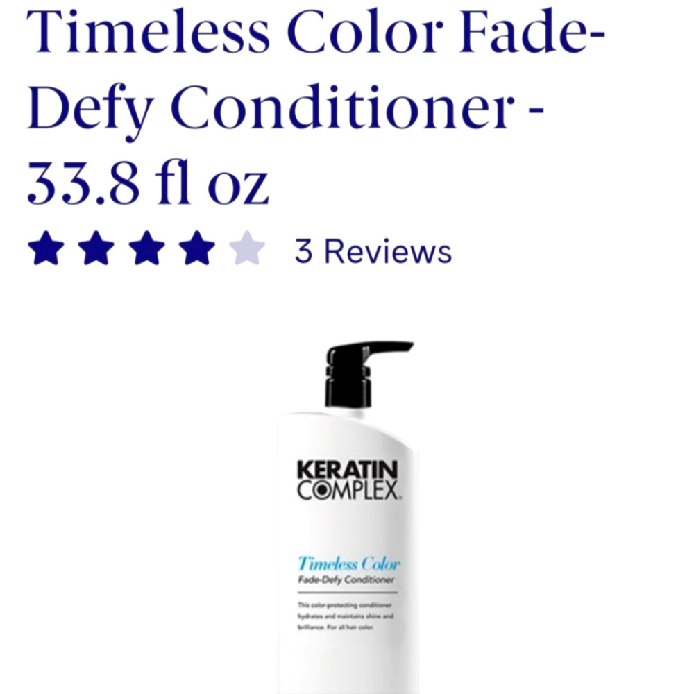 Keratin Complex Timeless Color  fade defy conditioner
